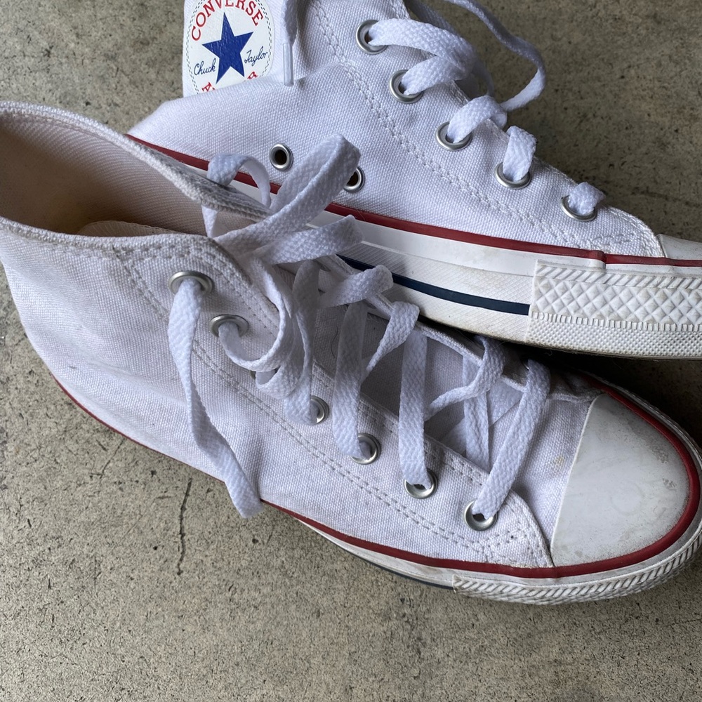 Converse White and Red Sneakers